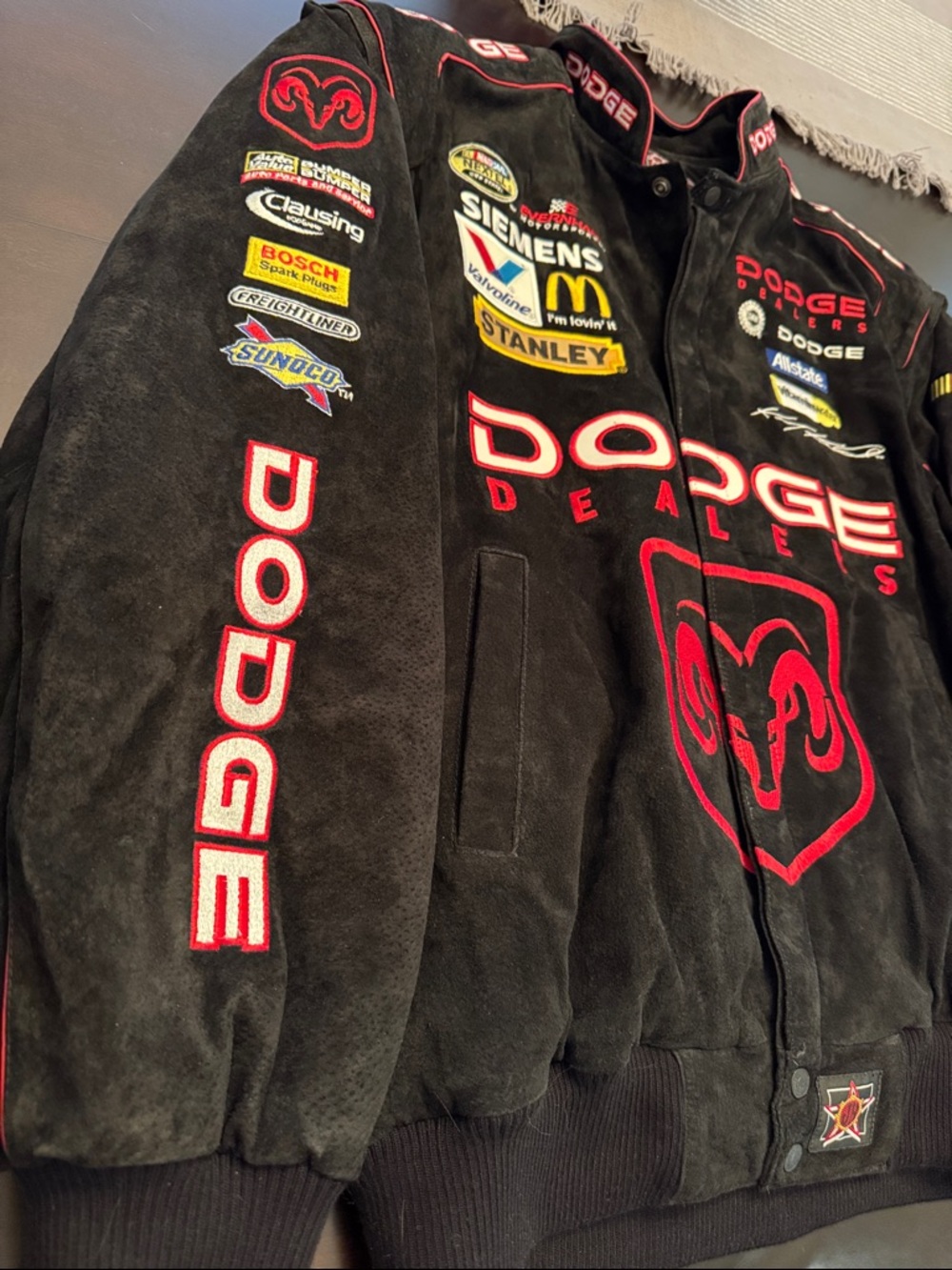 Dodge Dealers Black suede Racing Jacket - Kasey Kahne #9 - Picture 3 of 8